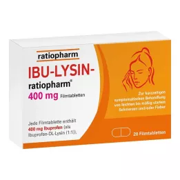 IBU-LYSIN-ratiopharm 400 mg filmsko obložene tablete, 20 kosov