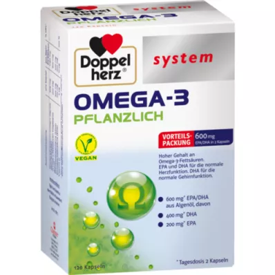 DOPPELHERZ Kapsule rastlinskega sistema Omega-3, 120 kapsul