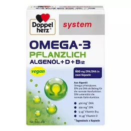 DOPPELHERZ Kapsule rastlinskega sistema Omega-3, 120 kapsul