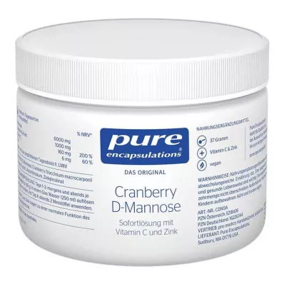 PURE ENCAPSULATIONS Brusnica D-manoza v prahu, 37 g PURE ENCAPSULATIONS Brusnica D-manoza v prahu, 37 g