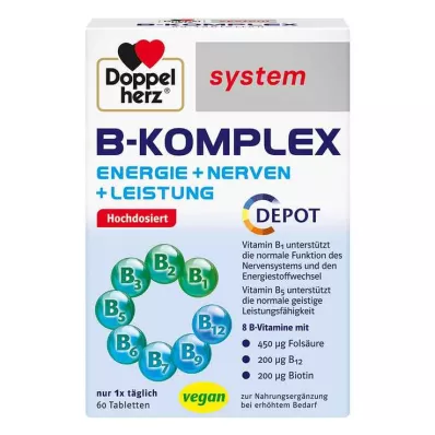 DOPPELHERZ Tablete sistema B-Complex, 60 kosov