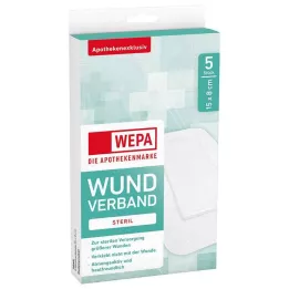 WEPA Obloga za rane 8x15 cm, sterilna, 5 kosov