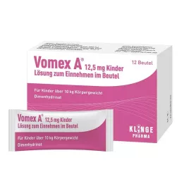 VOMEX 12,5 mg pediatrična peroralna raztopina v vrečki, 12 kosov