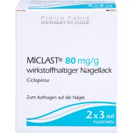 MICLAST 80 mg/g lak za nohte, ki vsebuje aktivno sestavino, 2x3 ml