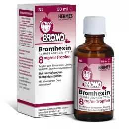 BROMHEXIN Hermes Arzneimittel 8 mg/ml kapljice, 50 ml