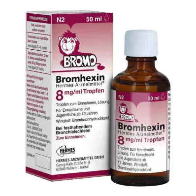 Bromheksin HERMES Medicines® 8 mg/ml kapljice, 50 ml