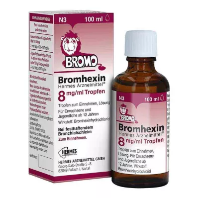 Bromheksin HERMES Medicines® 8 mg/ml kapljice, 100 ml Bromheksin HERMES Medicines® 8 mg/ml kapljice, 100 ml