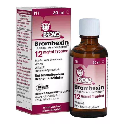 Bromheksin HERMES Medicines® 12 mg/ml kapljice, 30 ml Bromheksin HERMES Medicines® 12 mg/ml kapljice, 30 ml