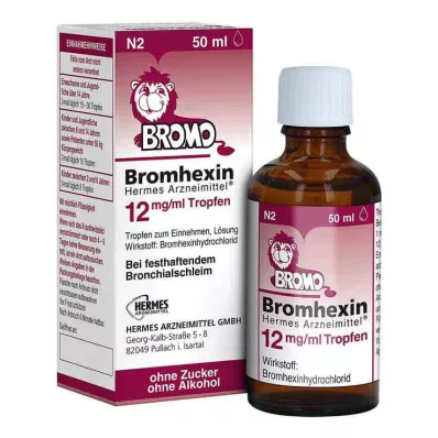 Bromheksin HERMES Medicines® 12 mg/ml kapljice, 50 ml