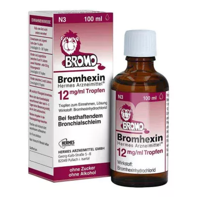 Bromheksin HERMES Medicines® 12 mg/ml kapljice, 100 ml