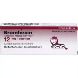 BROMHEXIN Hermes Arzneimittel 12 mg tablete, 20 kosov