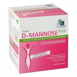 D-MANNOSE PLUS 2000 mg palčke z vitamini in minerali, 60X2,47 g