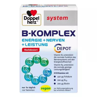 DOPPELHERZ Tablete sistema B-kompleks, 120 kosov
