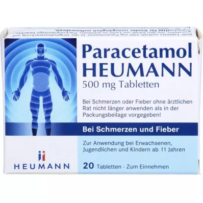 PARACETAMOL HEUMANN 500 mg tableta za bolečino in povišano telesno temperaturo, 20 kosov