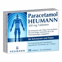 PARACETAMOL HEUMANN 500 mg tableta za bolečino in povišano telesno temperaturo, 20 kosov