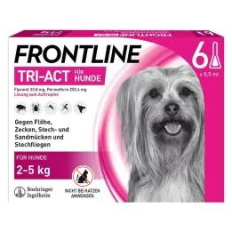 FRONTLINE Tri-Act raztopina za kapanje psom od 2 do 5 kg, 6 kosov