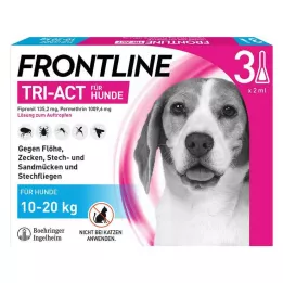 FRONTLINE Tri-Act raztopina za kapanje na pse 10-20 kg, 3 kosi