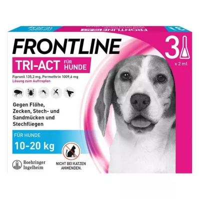 FRONTLINE Tri-Act raztopina za kapljanje psom 10-20 kg, 3 kos FRONTLINE Tri-Act raztopina za kapljanje psom 10-20 kg, 3 kos
