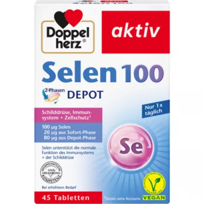 DOPPELHERZ Selen 100 2-fazne tablete Depot, 45 kapsul