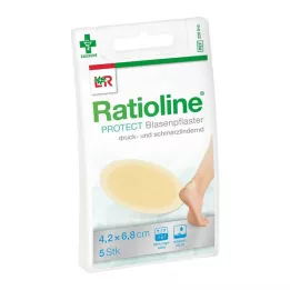 RATIOLINE zaščitni obliži za mehurje 4,2x6,8 cm, 5 kosov
