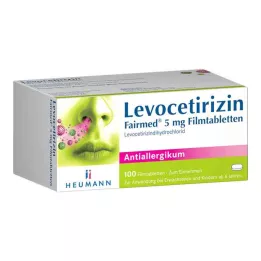 LEVOCETIRIZIN Fairmed 5 mg filmsko obložene tablete, 100 kosov