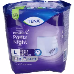 TENA PANTS nočne super L hlače za enkratno uporabo, 10 kosov