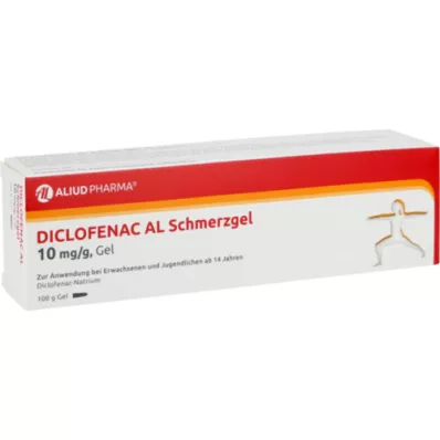 DICLOFENAC AL Gel proti bolečinam 10 mg/g, 100 g