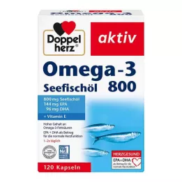 DOPPELHERZ Omega-3 morsko ribje olje 800 aktivnih kapsul, 120 kapsul