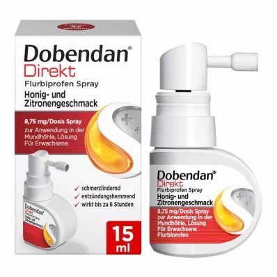 Dobendan® Direct Flurbiprofen sprej med & okus limone, 15 ml Dobendan® Direct Flurbiprofen sprej med & okus limone, 15 ml