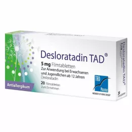 DESLORATADIN TAD 5 mg filmsko obložene tablete, 20 kosov