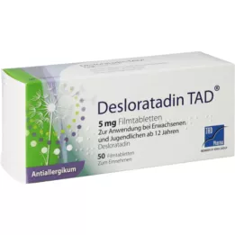 DESLORATADIN TAD 5 mg filmsko obložene tablete, 50 kosov