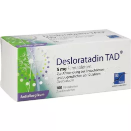 DESLORATADIN TAD 5 mg filmsko obložene tablete, 100 kosov