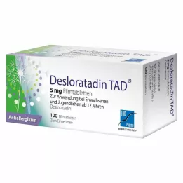 DESLORATADIN TAD 5 mg filmsko obložene tablete, 100 kosov