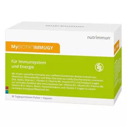 MYBIOTIK IMMUGY Kombinirano pakiranje 30x2 g+60 kapsul, 1 P