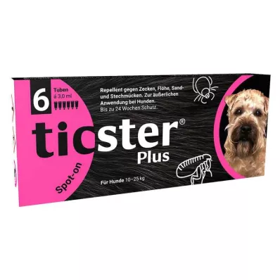 TICSTER Plus spot-on raztopina za pse 10-25 kg, 6X3 ml