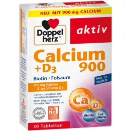 DOPPELHERZ Kalcij 900+D3 tablete, 30 kapsul