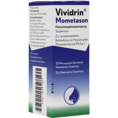 VIVIDRIN Mometazon seno nap.50μg/sp. 60SprSt., 10 g