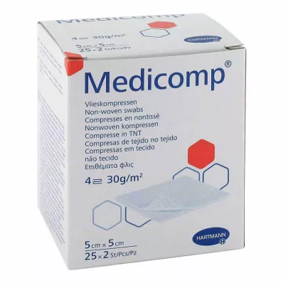 MEDICOMP Netkani komp. sterilni 5x5 cm 4-slojni, 25X2 kosov