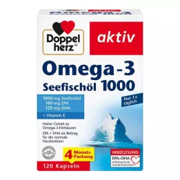 DOPPELHERZ Omega-3 morsko ribje olje 1000 kapsul, 120 kapsul