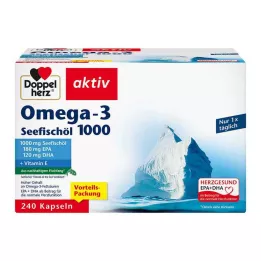 DOPPELHERZ Omega-3 morsko ribje olje 1000 kapsul, 240 kapsul