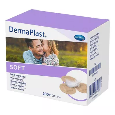 Dermaplast Soft Spots obliži okrogli 22 mm, 200 kosov Dermaplast Soft Spots obliži okrogli 22 mm, 200 kosov