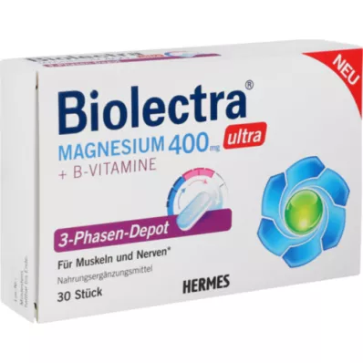 BIOLECTRA Magnezij 400 mg ultra 3-fazni depo, 30 kosov