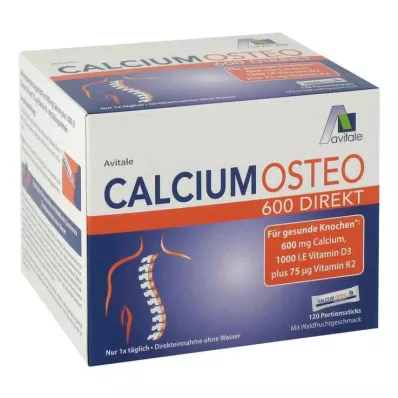 CALCIUM OSTEO 600 Direct Portion Sticks, 120 kosov