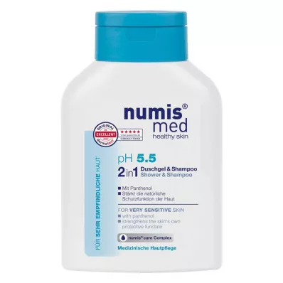 NUMIS med pH 5,5 2v1 gel za prhanje &amp; šampon, 200 ml