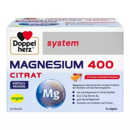 DOPPELHERZ Magnezijev 400 citrat sistemski granulat, 60 kosov