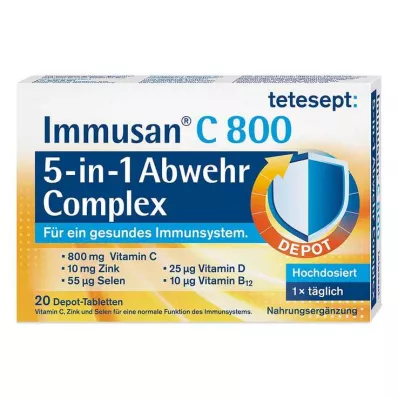 Tetesept Immusan C 800 5v1 Defense Complex tablete, 20 kos Tetesept Immusan C 800 5v1 Defense Complex tablete, 20 kos