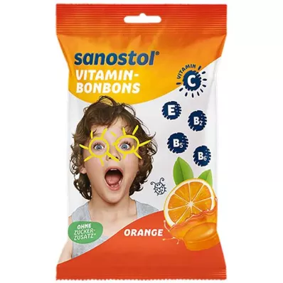 SANOSTOL Pomarančni vitaminski bonboni, 75 g