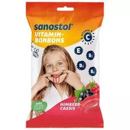 SANOSTOL Vitaminski bonboni malina-cassis, 75 g