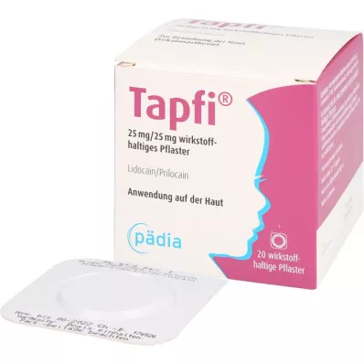 TAPFI 25 mg/25 mg obliž, ki vsebuje zdravilno učinkovino, 20 kosov