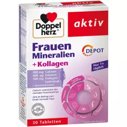 DOPPELHERZ Women Minerals+Collagen Depot tablete, 30 kosov